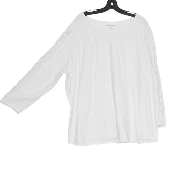 Woman Within Top Minimalist Casual Effortless Comfy Basic Neutral White 4X 34/36 - Picture 5 of 5
